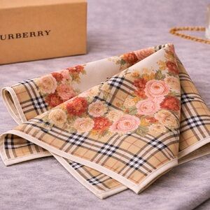 Burberry Vintage Checkered Floral Scarf